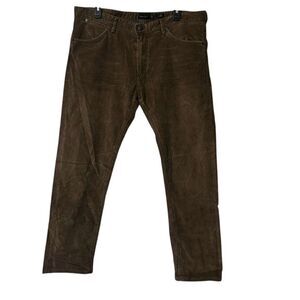 Massimo Dutti Slim Fit Corduroy Pants Men's Size 36 Brown Trousers